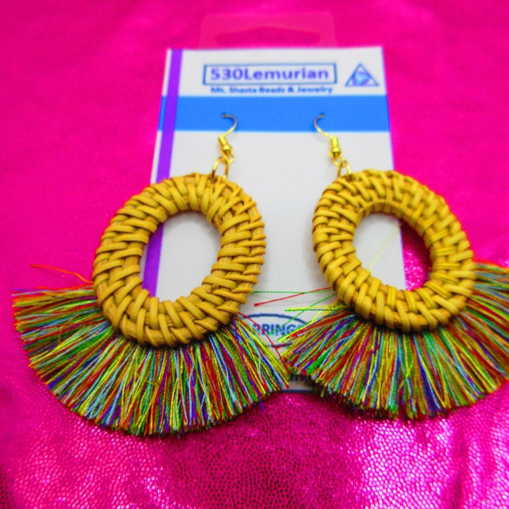 Rainbow Tassel Earrings